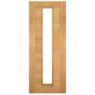 Deanta Seville Prefinished Oak Glazed 1 Lite Fire Door 30m 1981 x 838 x 45