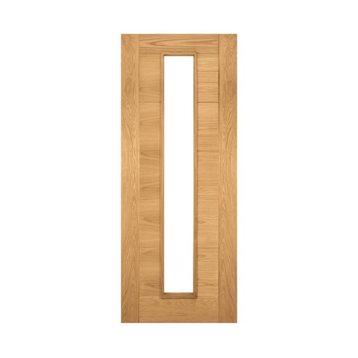 Deanta Seville Prefinished Oak Glazed 1 Lite Fire Door 30m 1981 x 838 x 45