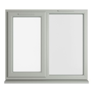 Crystal Double Glazed uPVC Window Agate/White Left Hung 1115mm x 1190mm Clear