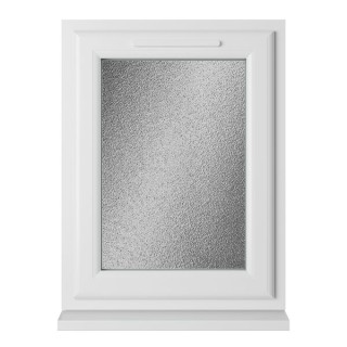 Crystal Triple Glazed uPVC Window White Right Hung 610mm x 965mm Obscure