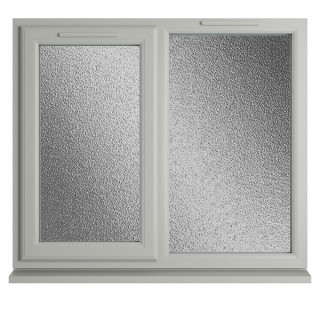 Crystal Double Glazed uPVC Window Agate/White Left Hung 1040mm x 1190mm Obscure