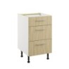 Essence Sandstone Oak 500mm 3 Drawer Base