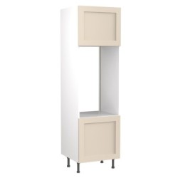 Flatpack Double Oven Tower Shaker Ultra Matt Cashmere 600mm - FKKH0621