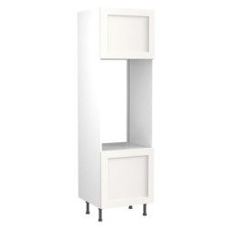 Flatpack Double Oven Tower Shaker Ultra Matt White 600mm - FKKH0521
