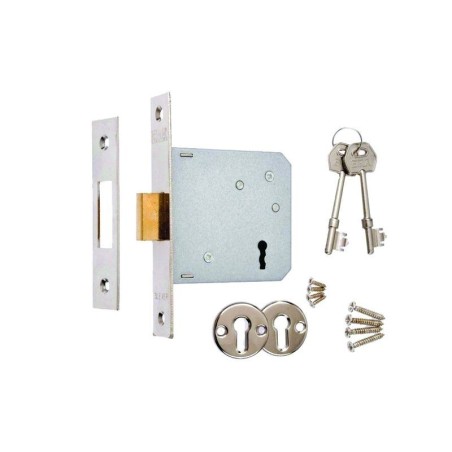 4Trade Mortice Sashlock 3 Lever 64mm Chrome