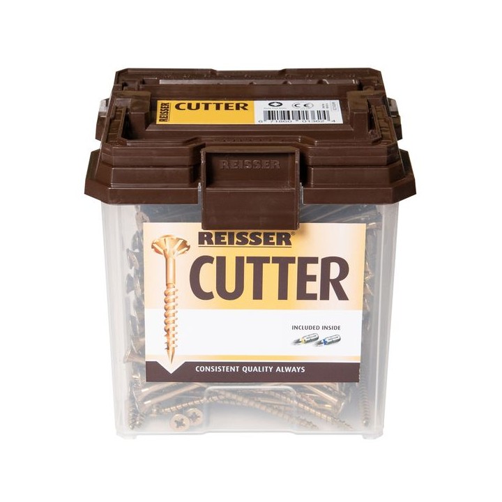 Reisser 4.5 x 70mm Countersunk Pozi Cutter Yellow Wood Screw Qty 500