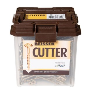 Reisser 6 x 100mm Countersunk Pozi Cutter Yellow Wood Screw Qty 187