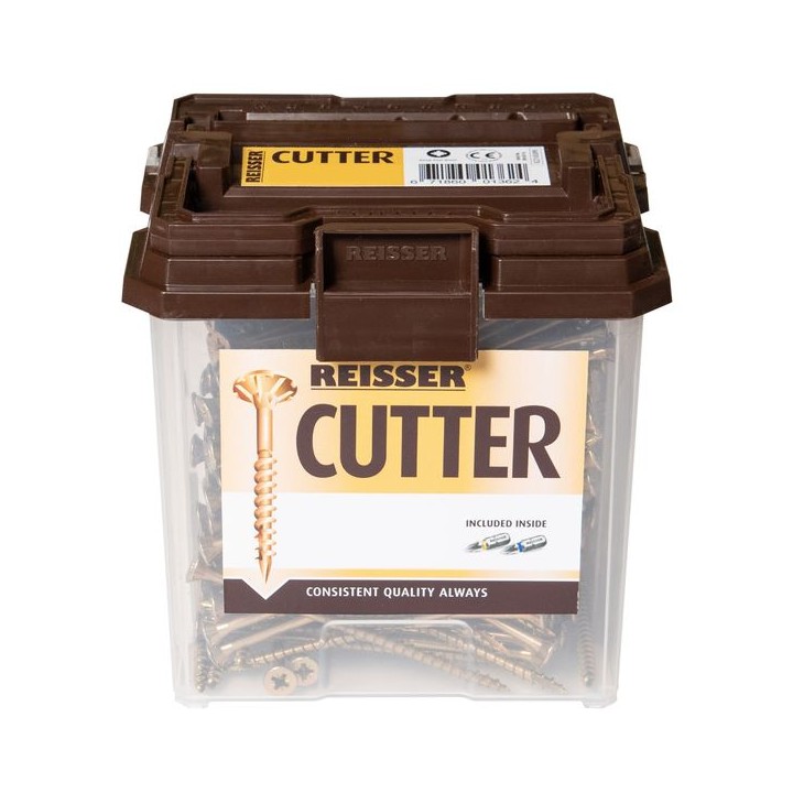 Reisser 4 x 25mm Countersunk Pozi Cutter Yellow Wood Screw Qty 1602