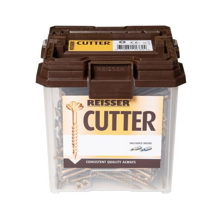 Reisser 5 x 90mm Countersunk Pozi Cutter Yellow Wood Screws Qty 302