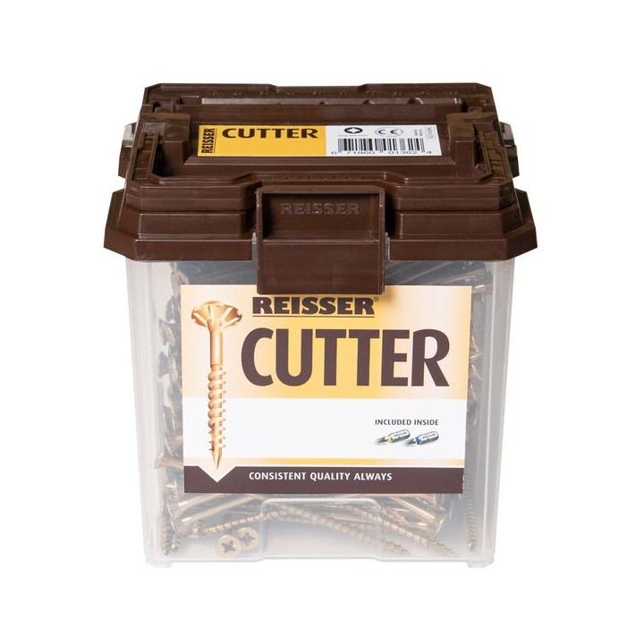 Reisser 3.5 x 50mm Countersunk Pozi Cutter Yellow Wood Screws Qty 952