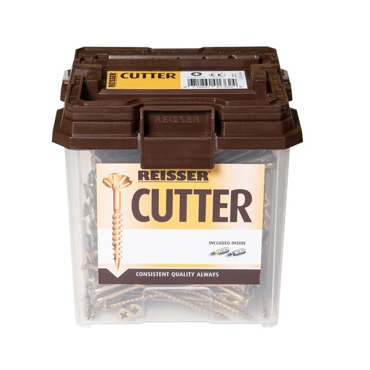 Reisser 3.5 x 35mm Countersunk Pozi Cutter Yellow Wood Screw Qty 1402