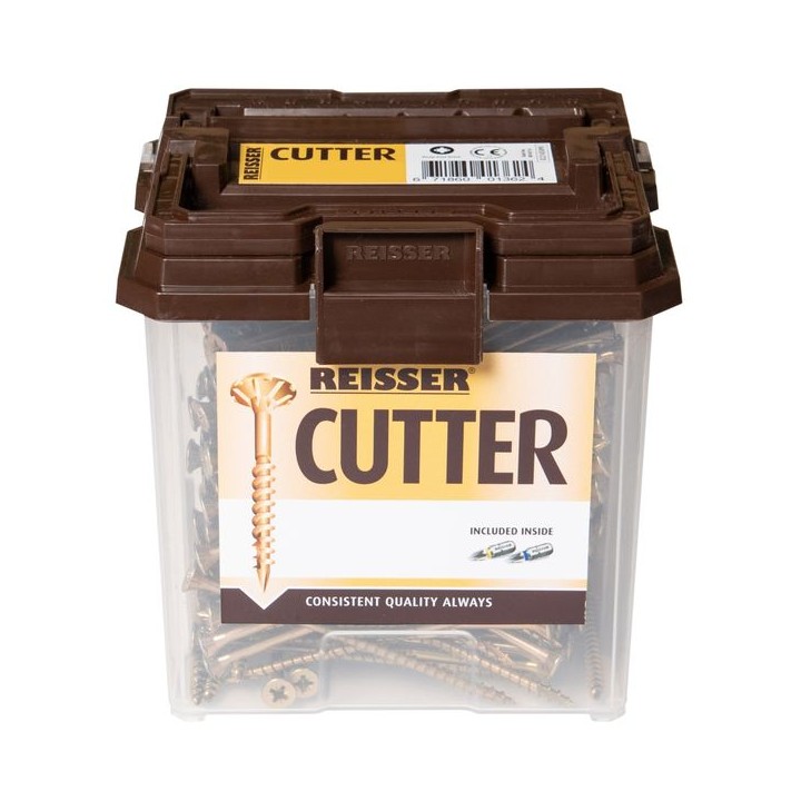 Reisser 5 x 60mm Countersunk Pozi Cutter Yellow Wood Screws Qty 502