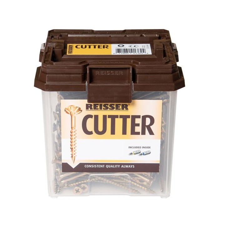 Reisser 4 x 60mm Countersunk Pozi Cutter Yellow Wood Screw Qty 702