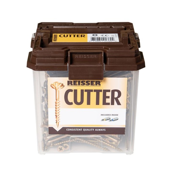 Reisser 5 x 50mm Countersunk Pozi Cutter Yellow Wood Screws Qty 602