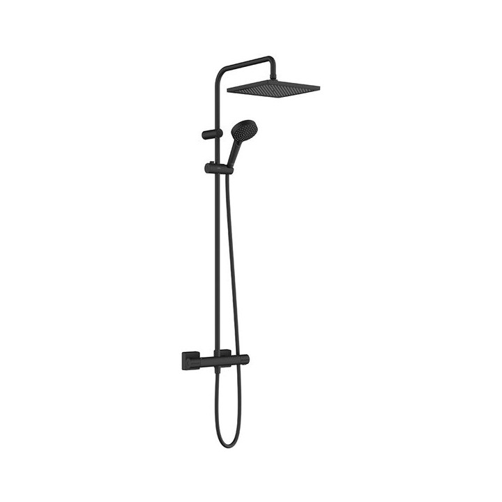 Hansgrohe Vernis Shape Showerpipe 240 1jet with thermostat Matt Black 26427670