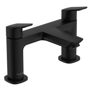 Hansgrohe Logis 2-hole rim mounted bath mixer - Matt Black - 71437670