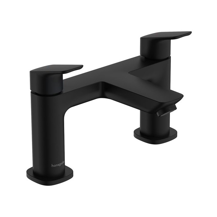 Hansgrohe Logis 2-hole rim mounted bath mixer - Matt Black - 71437670