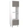 Flatpack Single Oven & Microwave Tower Shaker Ultra Matt Dust Grey 600mm - FKKH0832