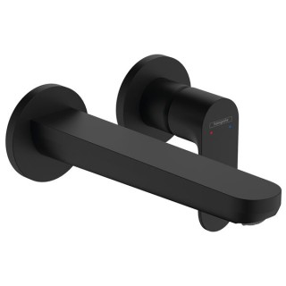Hansgrohe Rebris S Single lever basin mixer for concealed installation wall-mounted with spout 20cm - Matt Black - 72528670