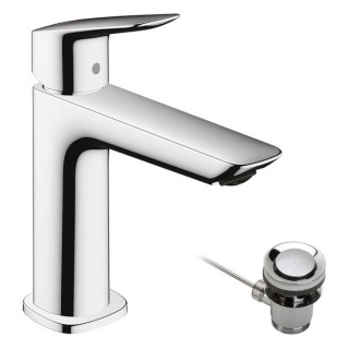 Hansgrohe Logis Single lever basin mixer 110 Fine CoolStart with pop-up waste set - Chrome - 71254000