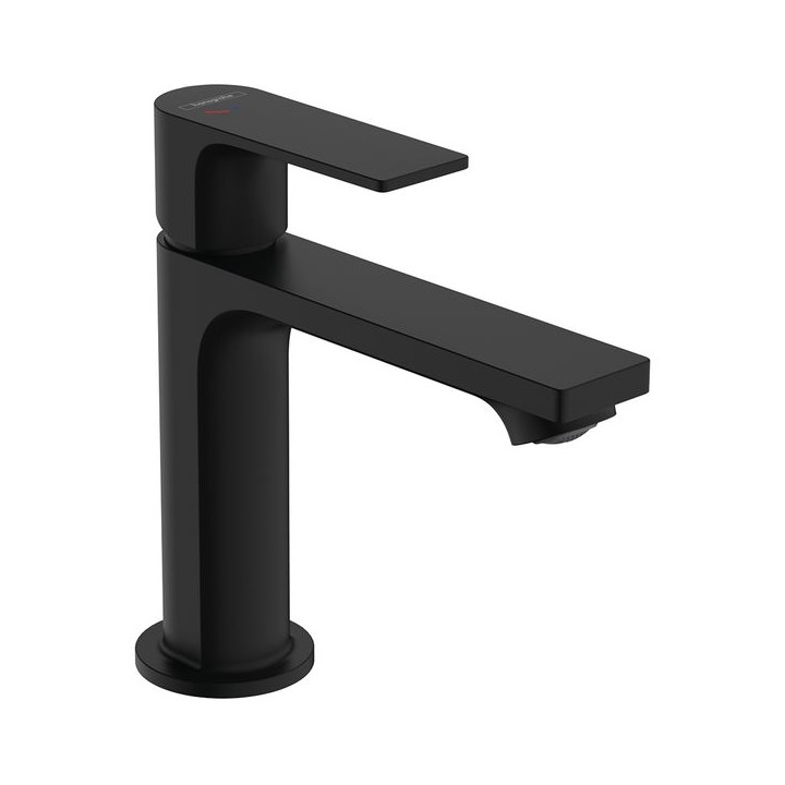 Hansgrohe Rebris E Single lever basin mixer 110 CoolStart with metal pop-up waste set - Matt Black - 72551670