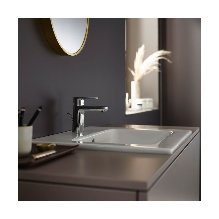 Hansgrohe Vernis Blend Single lever basin mixer 100 with metal pop-up waste set - Chrome - 71559000