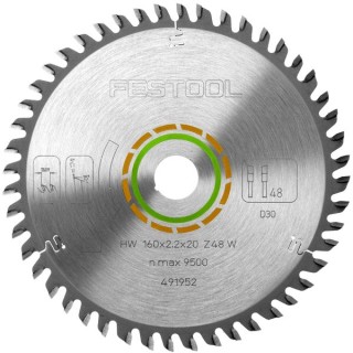 Festool 491952 TS55 48 Fine Tooth 2.2mm Saw Blade 160/20mm Diameter