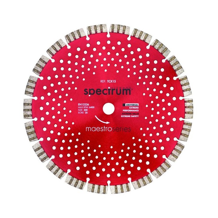 Spectrum Universal TURBO-SEGMENTED Diamond Blade Tc x 15 115mm