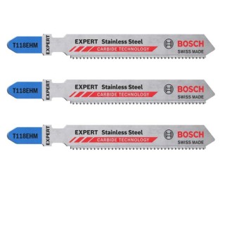 Bosch EXPERT Stainless Steel T118EHM - 3 Jigsaw Blades