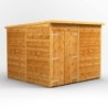 8 x 8 Power Pent Double Door Shed No Windows