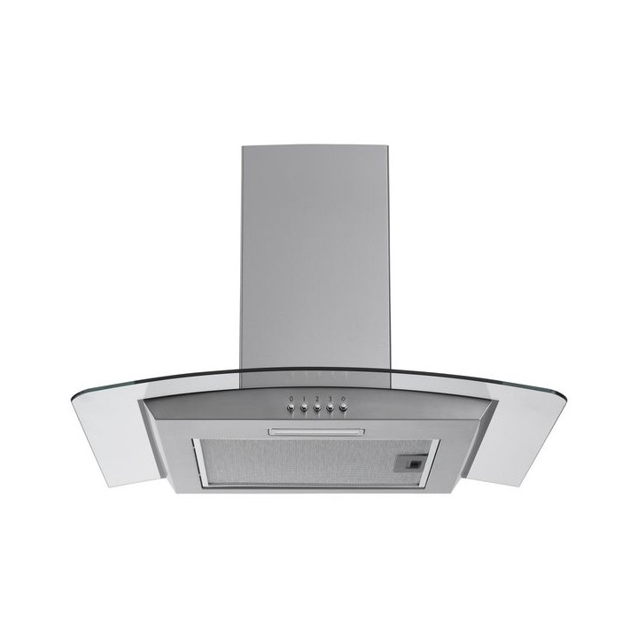 Matrix MXCV60SS 60cm Curved Glass Chimney Stainless Steel
