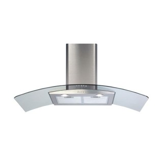 CDA ECP102SS 100cm Curved Glass Cooker Hood Stainless Steel