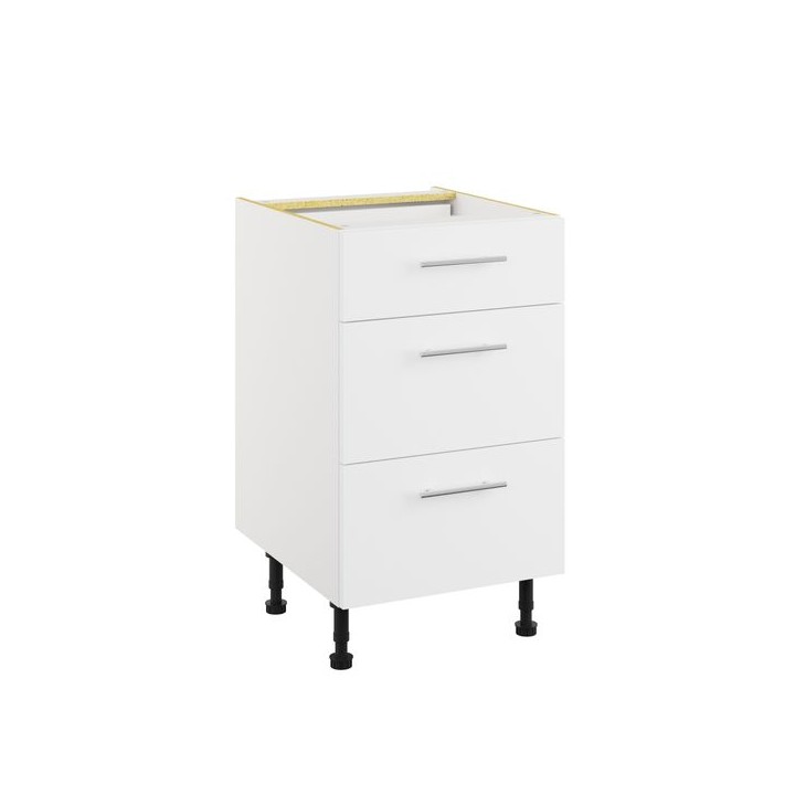 Essence White 500mm 3 Drawer Base