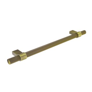 Knurled Bar Handle Aged Brass 257mm - H1126.257.AGB
