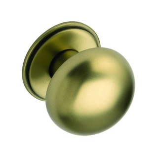 Bevera Knob with Plate Aged Brass 37mm Diameter x 38mm - 119.25.190