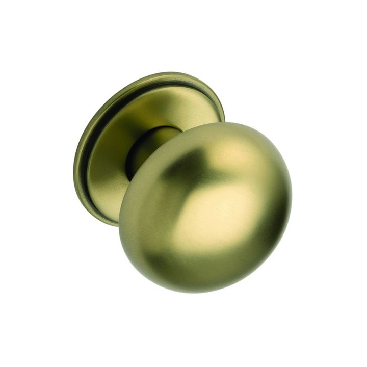 Bevera Knob with Plate Aged Brass 37mm Diameter x 38mm - 119.25.190