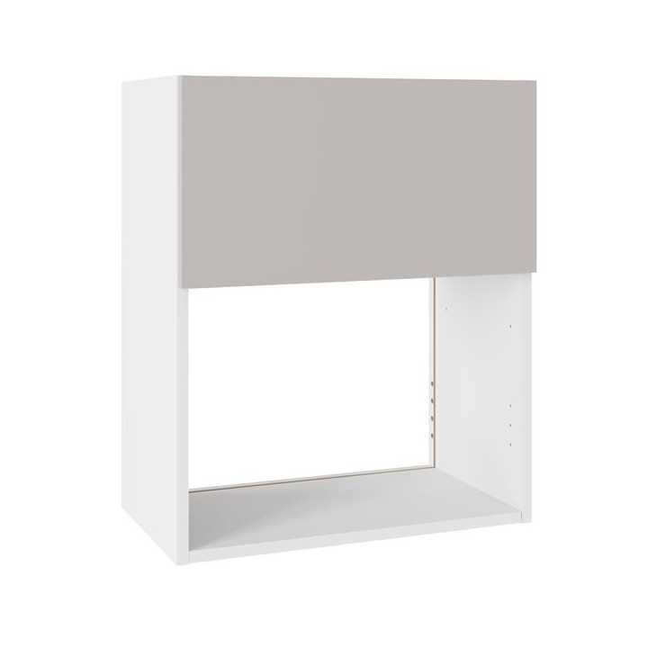Flatpack 600 Microwave Wall Unit Slab Supermatt Light Grey