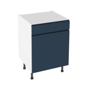Flatpack 600 Drawerline Base Cabinet J-Pull Shaker Ultra Matt Indigo Blue