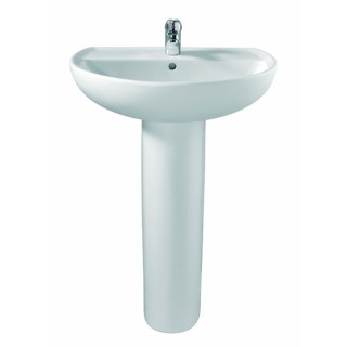 Twyford Alcona Washbasin 1 Tap 500mm x 410mm AR4111WH