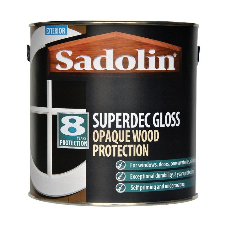 Sadolin Superdec Gloss Opaque Wood Protection Black 1 Litre