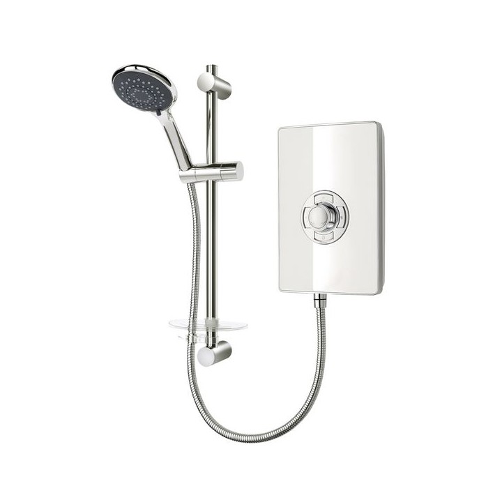 Triton Aspirante Electric Shower 9.5kW White Gloss