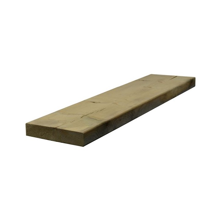 47mm x 225mm x 2.4m Green Treated UC3 Kiln Dried Regularised C16