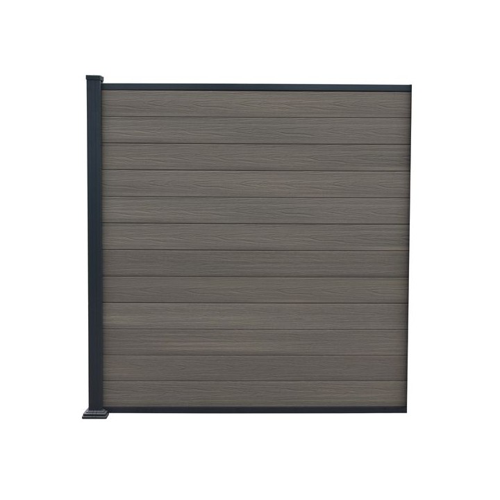 Piranha Antique Grey 6ft Bolt-Down Composite Fence Kit 6ft