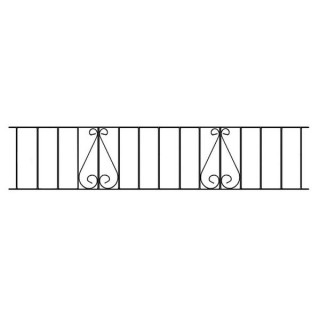 Classic Metal Railing Panel 1830mm GAP x 355mm High Zinc & Powder CLZP06