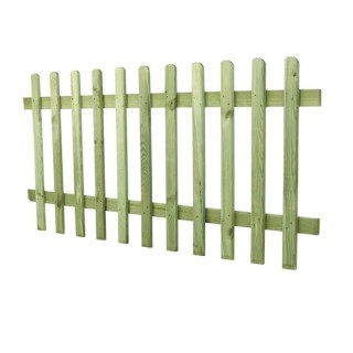 Pressure Treated Ultima Pale Picket Fence Panel 6ft x 3ft  Pack of 4