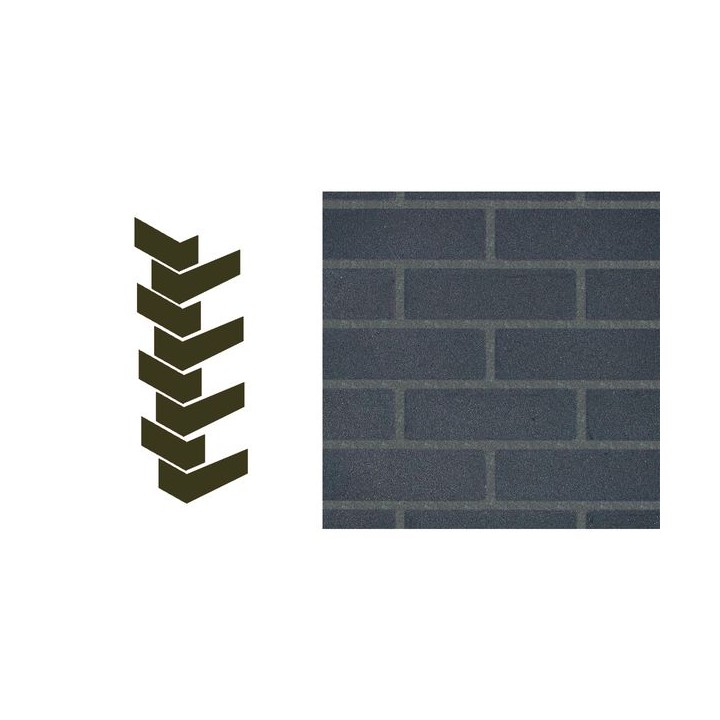 Weberwall Brick Corner Sanded Slate (8 per pack)