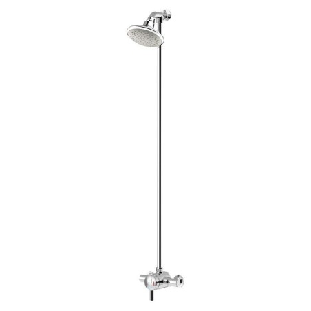 Bristan MINI2 TS1203 RR C OPAC Thermostatic Exposed Mini Shower Valve with Top Outlet Rigid Riser Ch