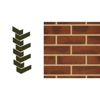Weberwall Brick Corner Antique Red (8 per pack)