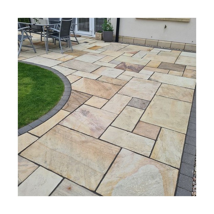 Talasey Classicstone Indian Sandstone Natural Stone Paving Golden Fossil 18.90m2 Project Pack