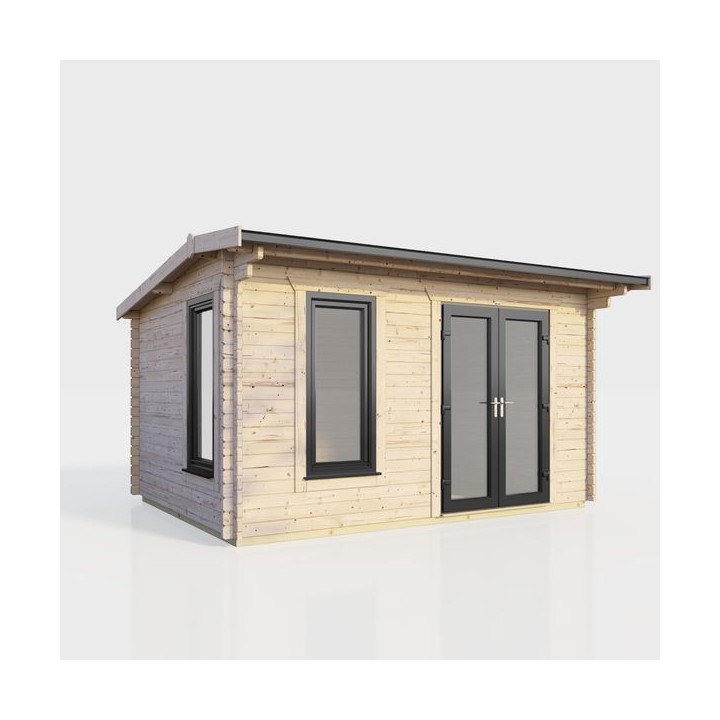 14 x 8 Power Apex Log Cabin Right Doors